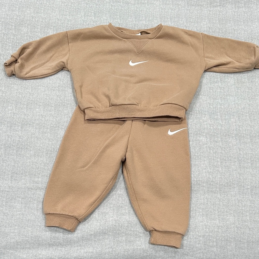 Nike Baby Tan Sweatshirt and Joggers Set